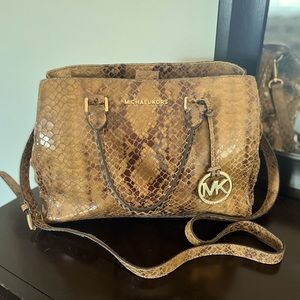 Michael Kors snakeskin purse & wallet